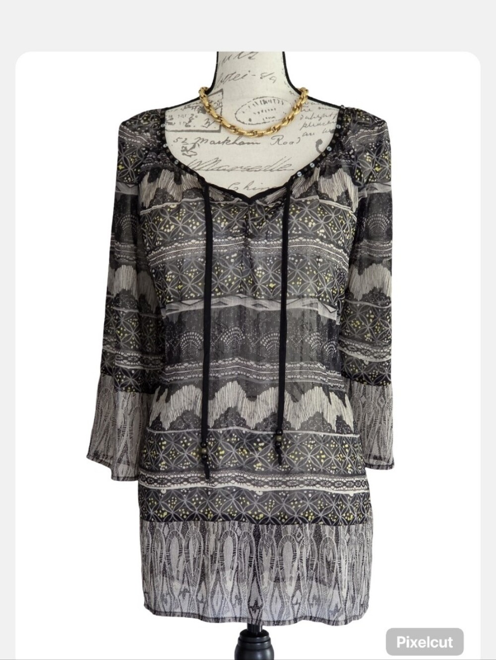 Multiplies Sheer Blouse.